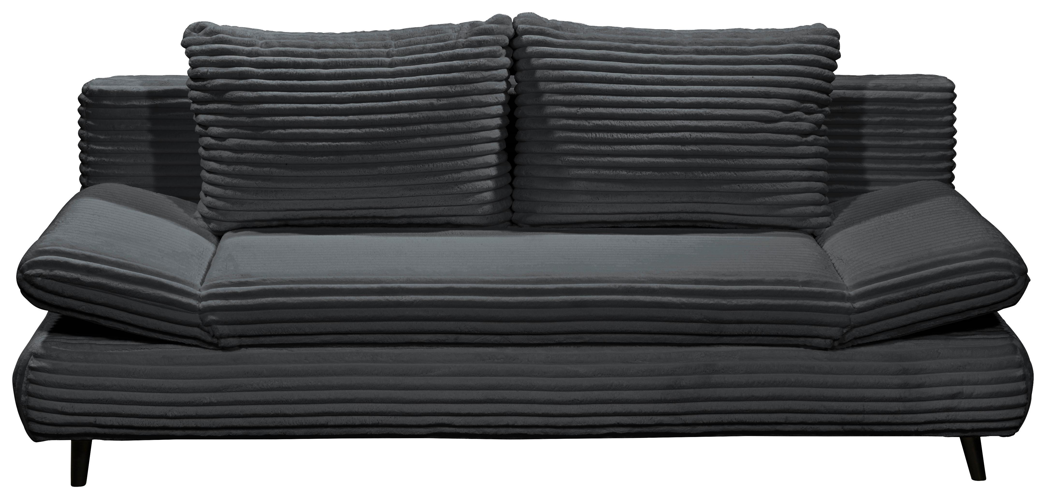 Schlafsofa Sunny Schwarz B: 212 Cm - Schwarz, KONVENTIONELL, Textil (212/88/101cm) - MID.YOU