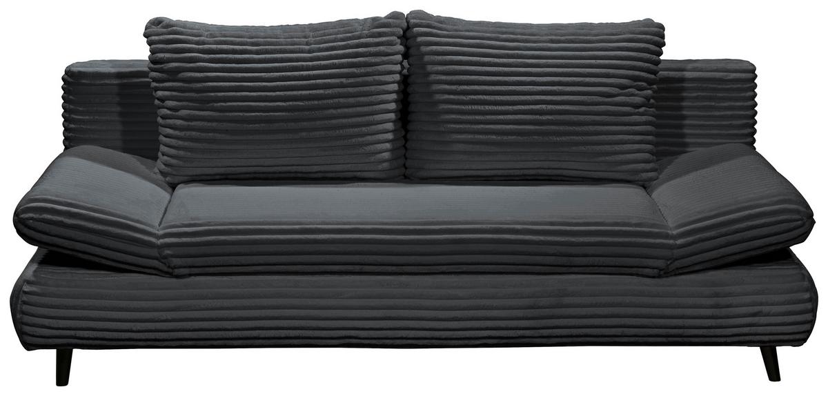 Schlafsofa Sunny Schwarz B: 212 Cm - Schwarz, KONVENTIONELL, Textil (212/88/101cm) - MID.YOU