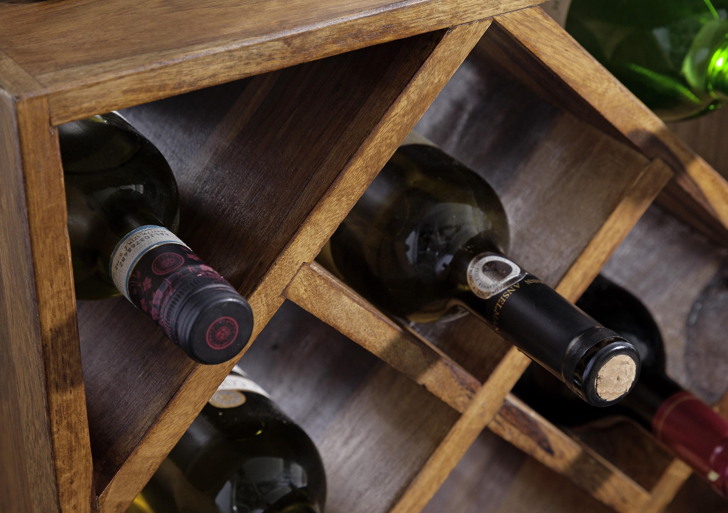 Weinregal aus hochwertigem Sheeshamholz