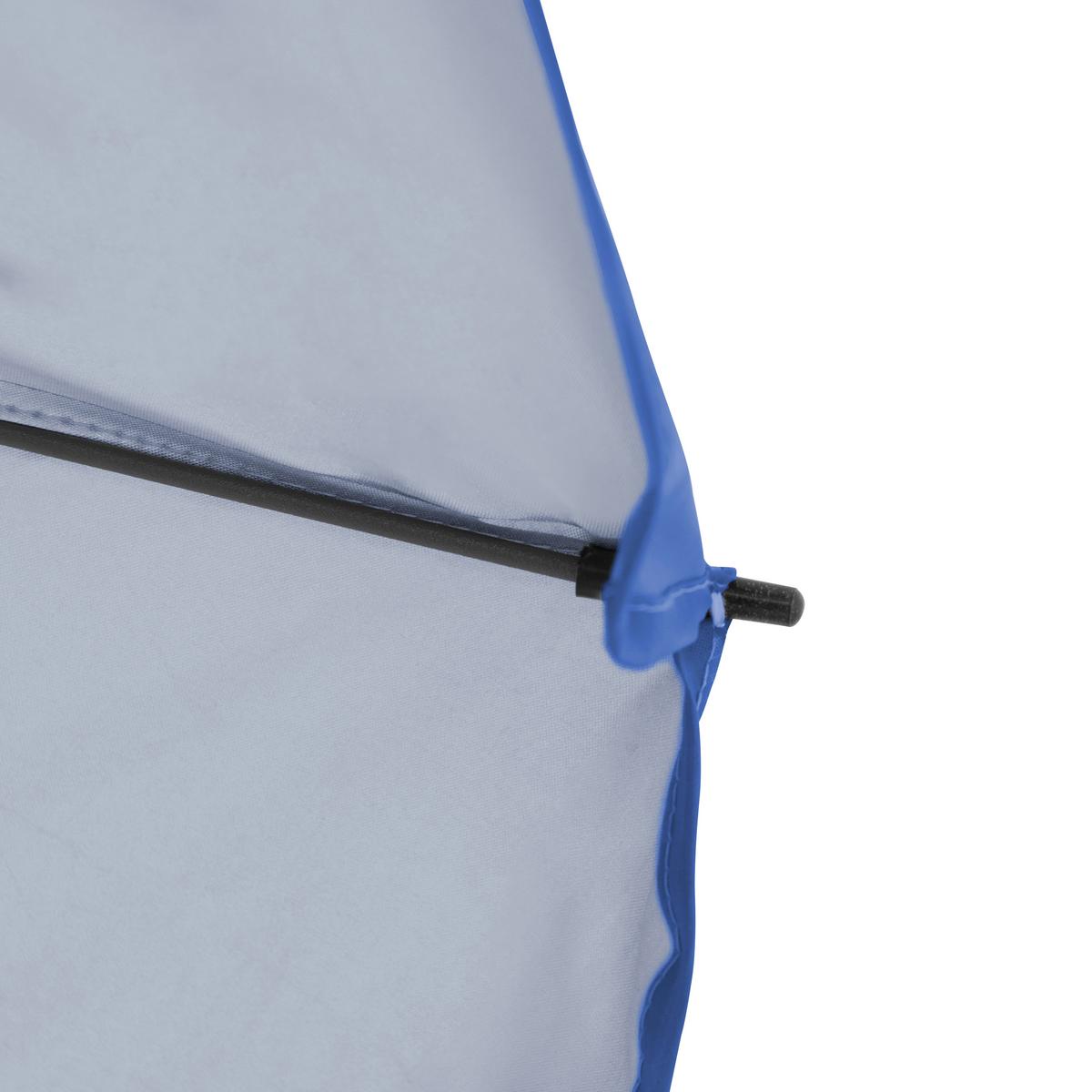Sonnenschirm Gartenschirm Como Blau - Graublau/Anthrazit, Basics, Textil/Metall (165/203cm)