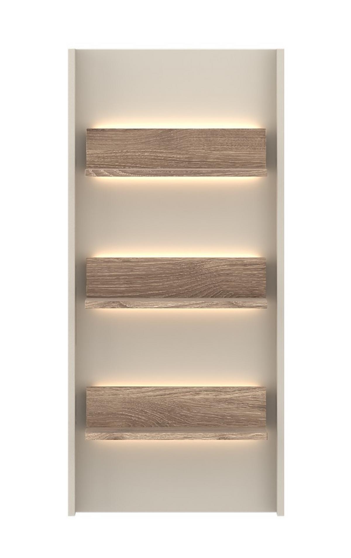 NÁSTENNÝ PANEL ATICO - farba duba/béžová, Design, kompozitné drevo (50/108/19,8cm) - Livetastic