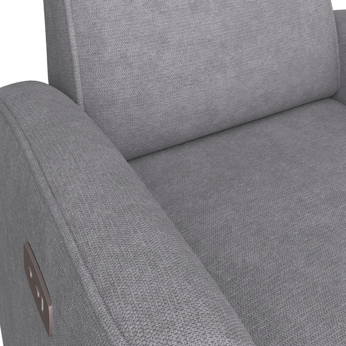 Tv-fotel Leon - sötétszürke, Basics, műanyag/textil (80/102/96cm) - Best Price