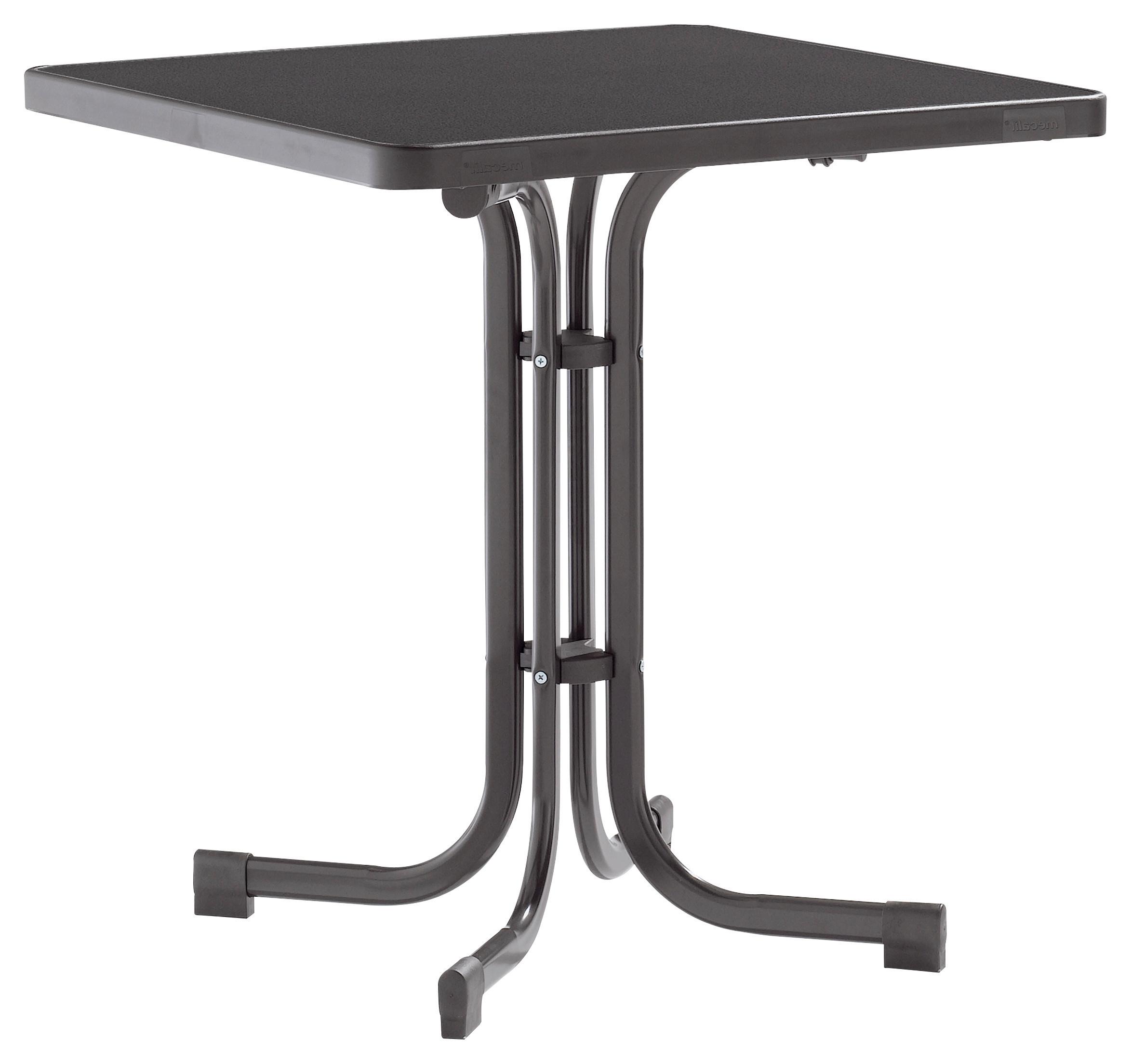 Gartentisch Klappbar Holzwerkstoff/Metall L 70 cm - Grau, MODERN, Holzwerkstoff/Metall (70/70/72cm) - Sieger