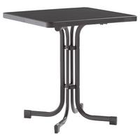 Gartentisch Klappbar Holzwerkstoff/Metall L 70 cm - Grau, MODERN, Holzwerkstoff/Metall (70/70/72cm) - Sieger