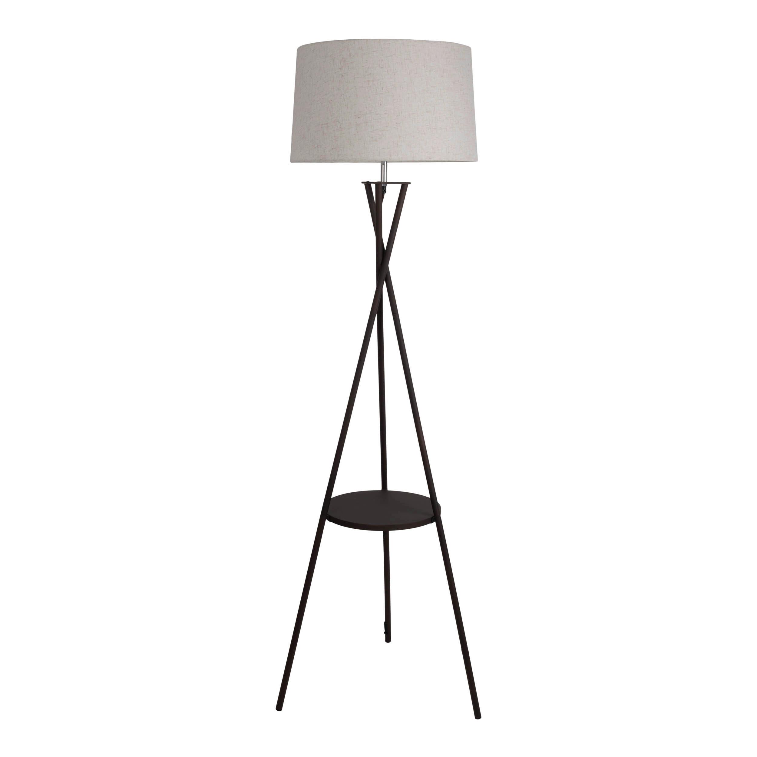 Stehleuchte 2076122 Tora - Schwarz/Weiß, KONVENTIONELL, Kunststoff/Textil (51/51/158cm) - Näve