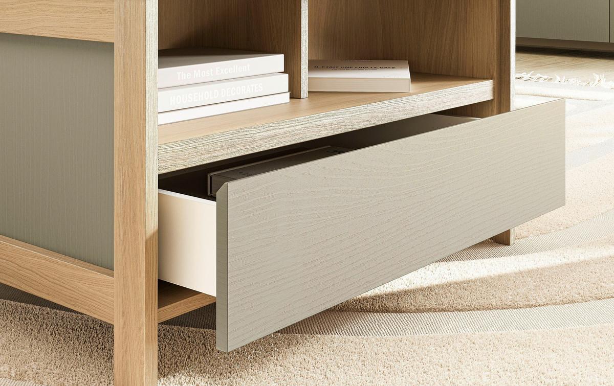 Couchtisch Stranda Eukalyptusholzfarben B: 80cm - Eukalyptusholzfarben/Eichefarben, Design, Holzwerkstoff (80/46/60cm) - MID.YOU