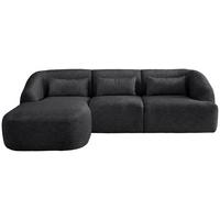 Ecksofa Caponi, Scwarz S: 160x256 Cm - Schwarz, MODERN, Textil (160/256cm) - Livetastic