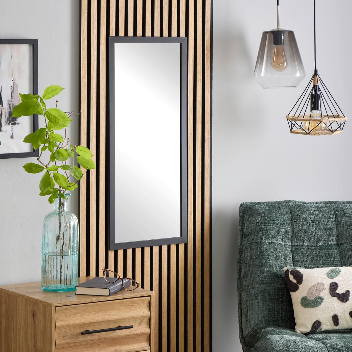 SPIEGEL Acustica, Schwarz B: 80 cm - Schwarz, MODERN, Glas/Holzwerkstoff (80/35cm)