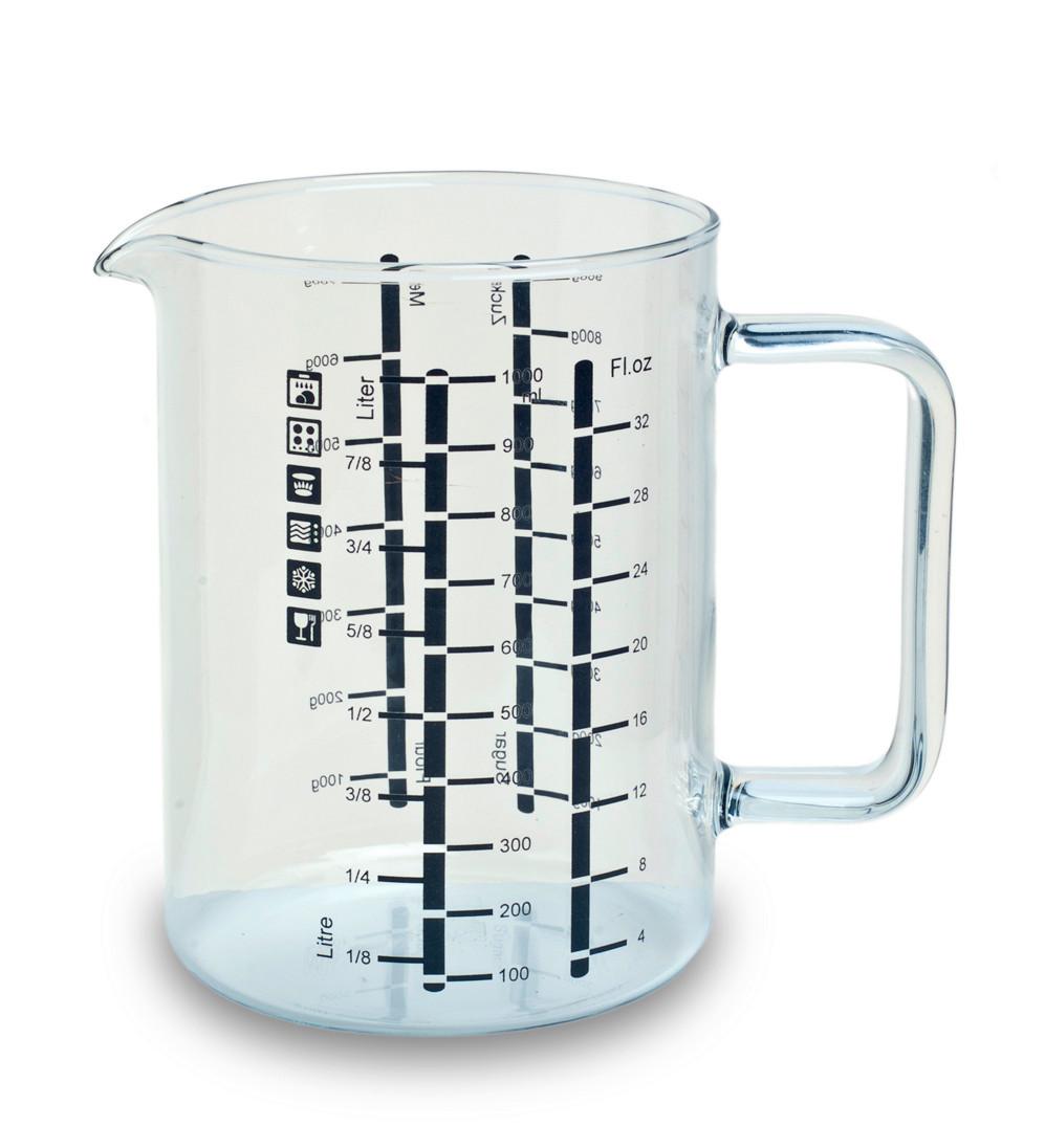 Messbecher Dora - Klar, Basics, Glas (1,0l) - Bohemia