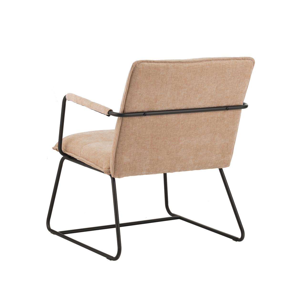 Sessel Bilbao Beige B: 65 cm - Beige/Schwarz, MODERN, Textil (65/80/68cm) - MID.YOU