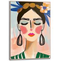BILD Spring Face 50x70 cm - Multicolor/Schwarz, Trend, Holzwerkstoff (50/70cm) - Reinders!