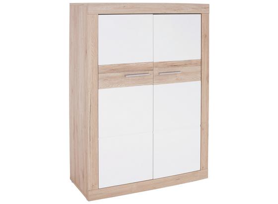 Komoda Highboard Malta - farby dubu/biela, Moderný, drevo (96/132/35cm) Komoda Highboard Malta - farby dubu/biela, Moderný, drevo (96/132/35cm)