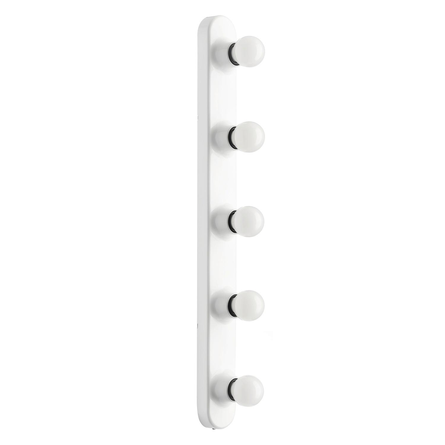 Spiegelleuchte Ip20 B: 5 cm Weiß 6 W 5-Flammig - Weiß, KONVENTIONELL, Kunststoff (5/5/60cm)