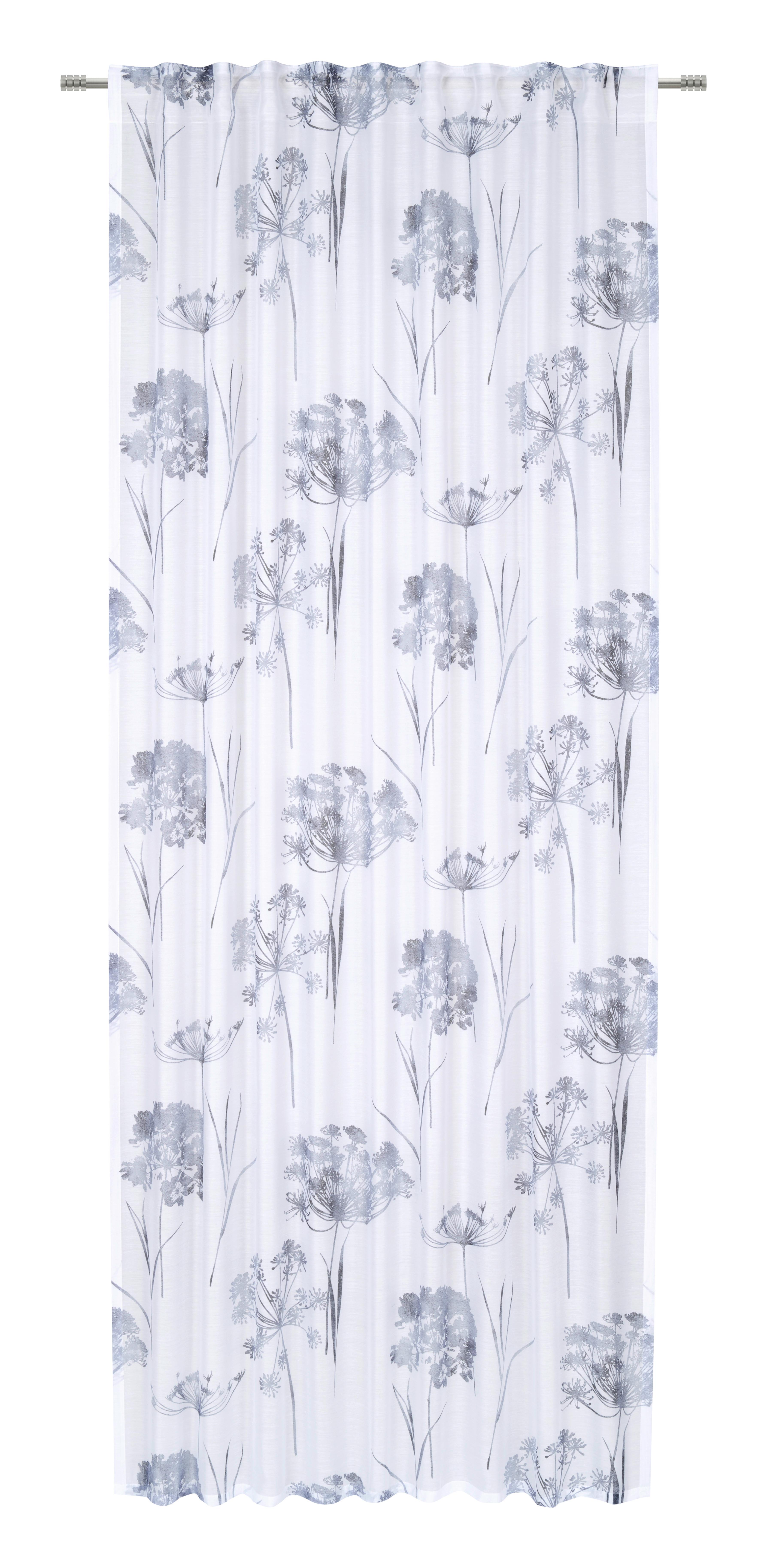 Készfüggöny Maddie Kb. 135/245cm - fehér/szürke, Romantik / Landhaus, textil (135/245cm) - James Wood