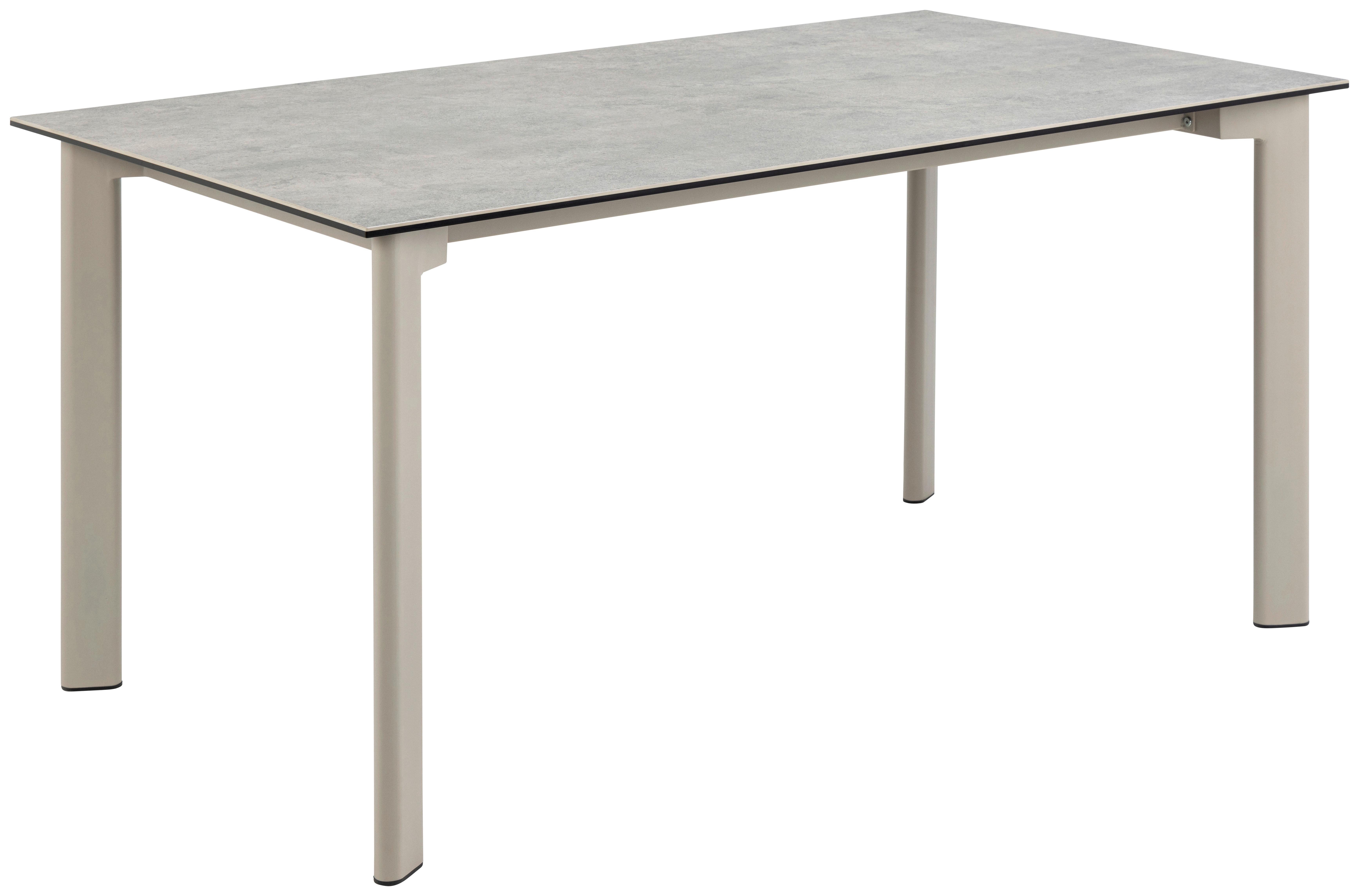 Jídelní stůl PALERMO keramika  160x90cm - šedá, Trend, kov/keramika (160/90/75cm) - MID.YOU