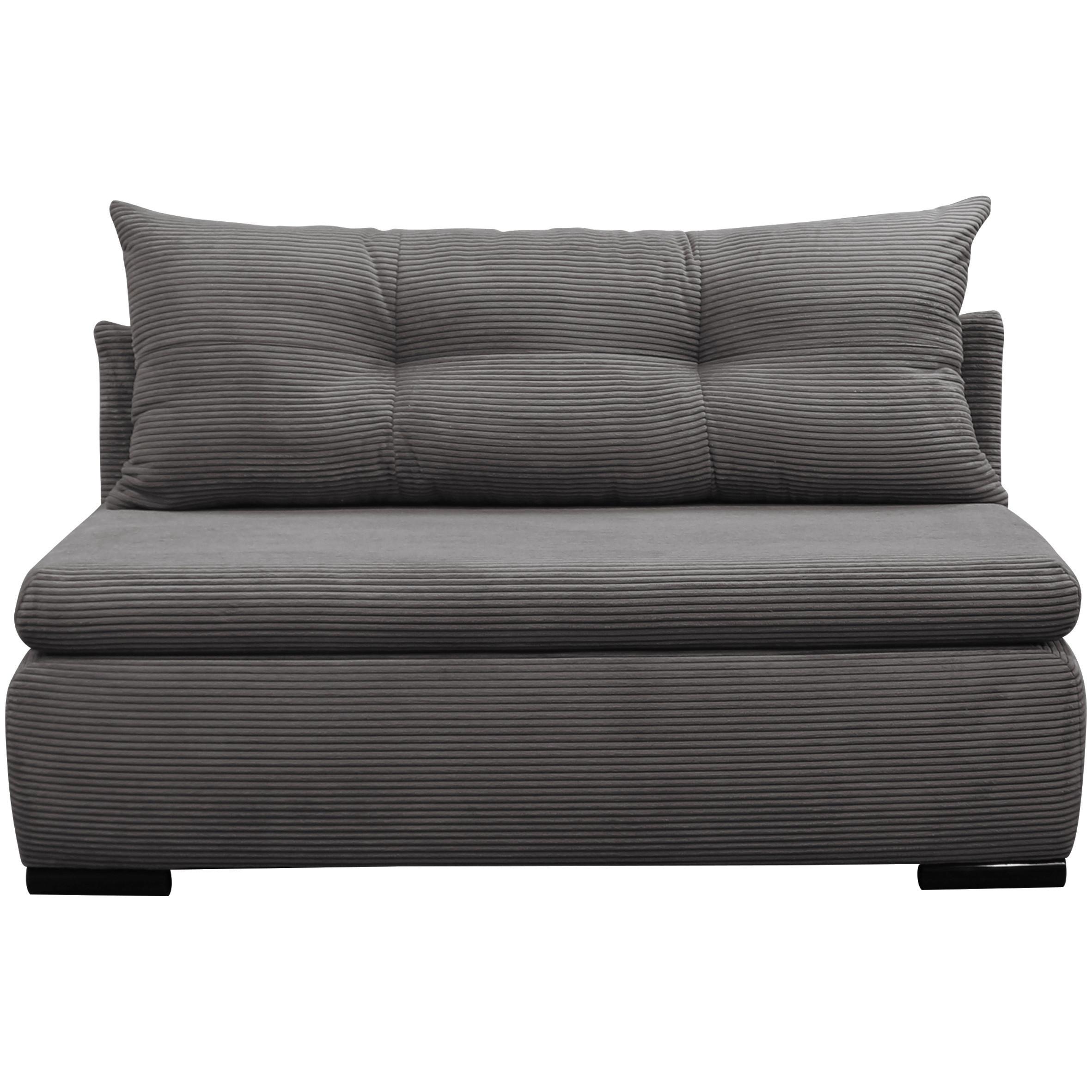 Schlafsofa Mit Bettkasten Yellow B: 154 Cm Cord Grau - Schwarz/Grau, Design, Textil (154/93/85cm) - MID.YOU