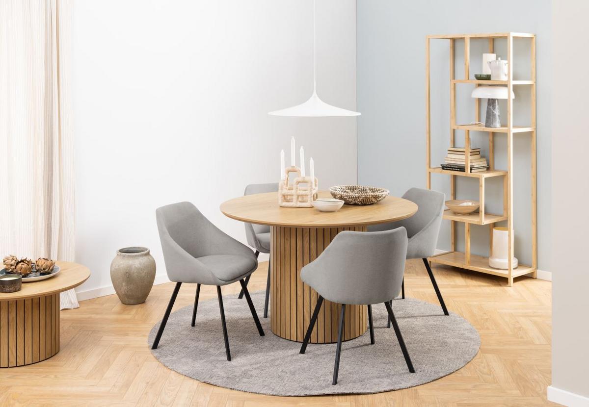 Esstisch Rund Yale 120x120x75 Cm Naturfarben - Naturfarben, MODERN, Holzwerkstoff (120/75/120cm) - MID.YOU