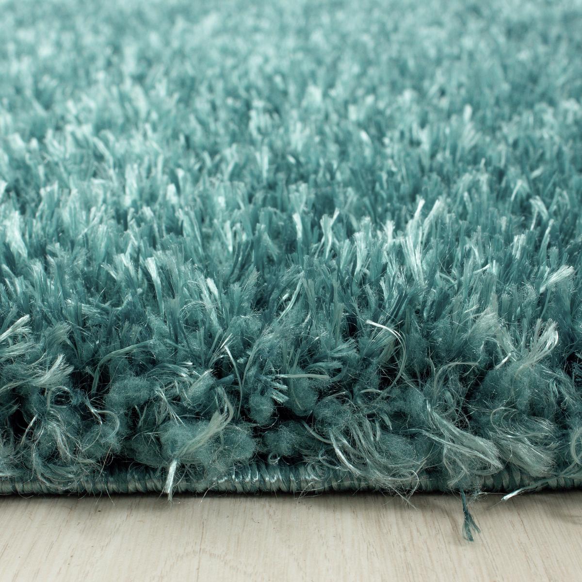 Hochflor Teppich Hellblau Brilliant 280x370 cm - Hellblau, Basics, Textil (280/370cm)
