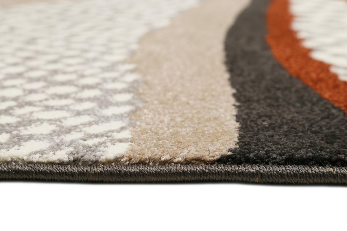 Flachwebeteppich Hazel - Anthrazit/Beige, KONVENTIONELL, Textil (133/200cm) - Esprit