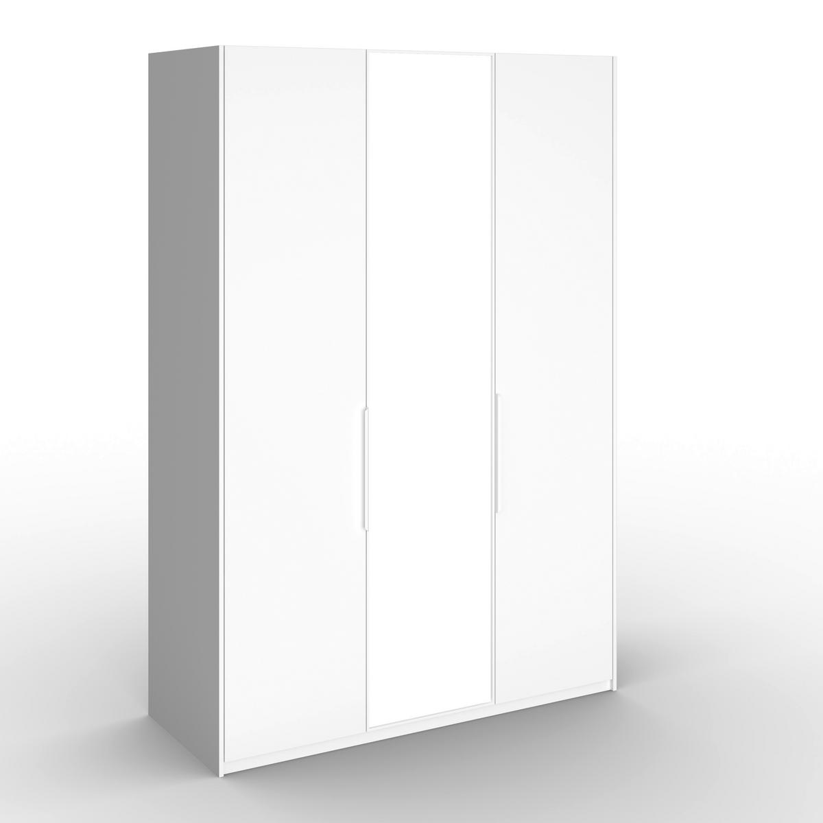 Šatní skříň ALEX š. cca 151 cm, dekor bílá - bílá, Moderní, kov/kompozitní dřevo (151/223/60cm) - Bessagi Home