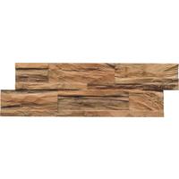 Wandverkleidung Teak Diamond Natur Z-Lock - Braun, Basics, Holz (55.5/18/2cm)