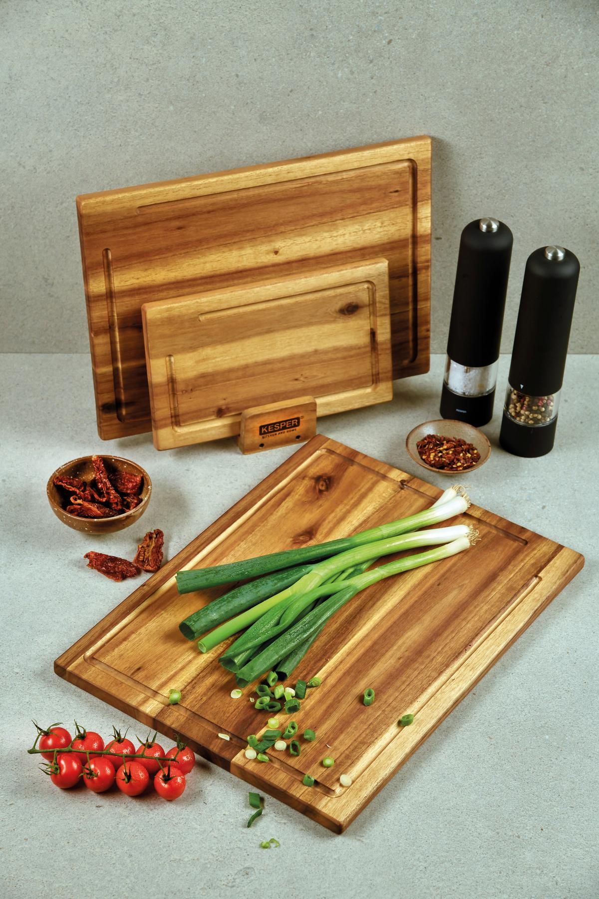 Schneidebrett-Set 3-teilig Braun - Braun, Basics, Holz (40/11,2/31,5cm) - Kesper