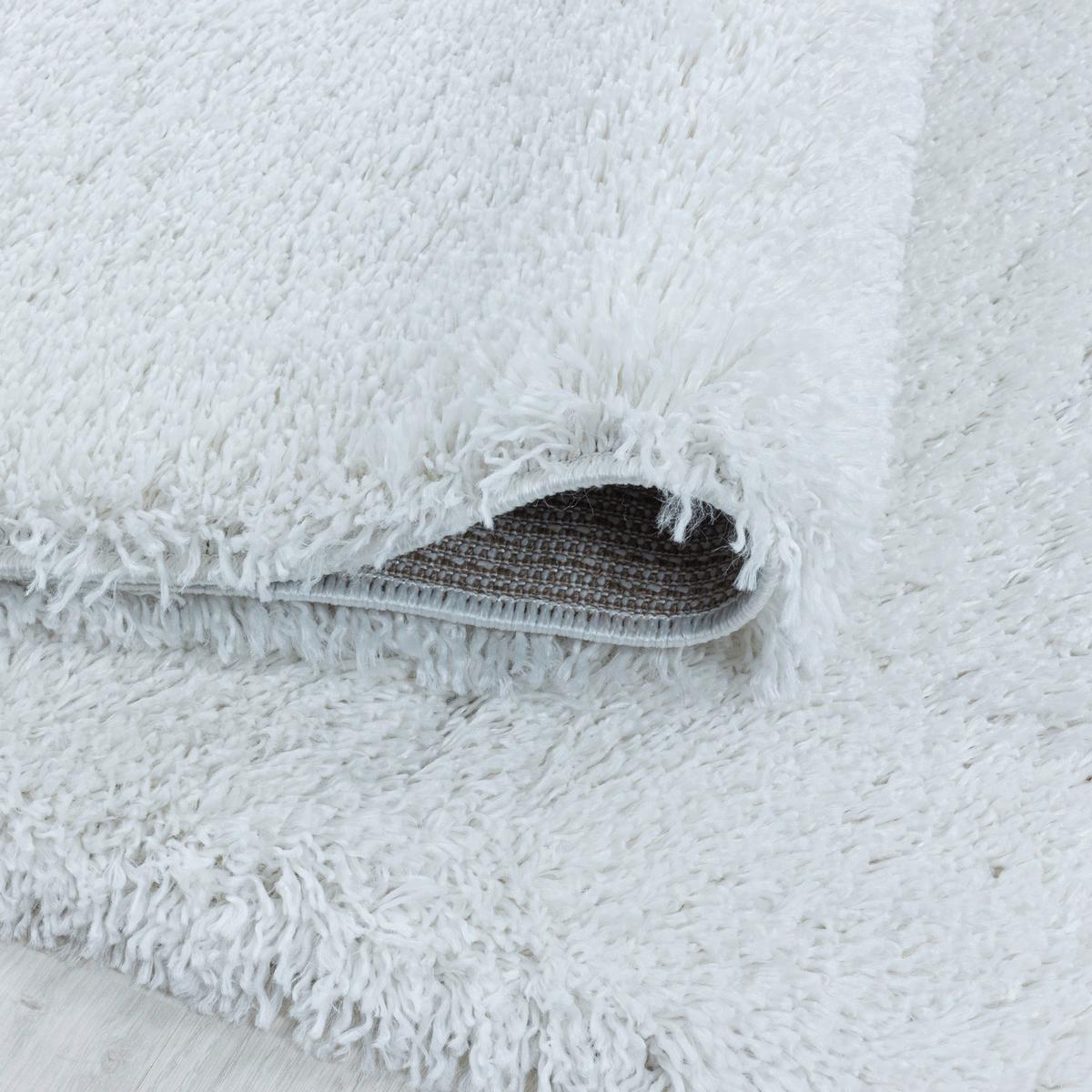 Hochflor Teppich Weiß Fluffy 120x170 cm - Weiß, Basics, Textil (120/170cm)
