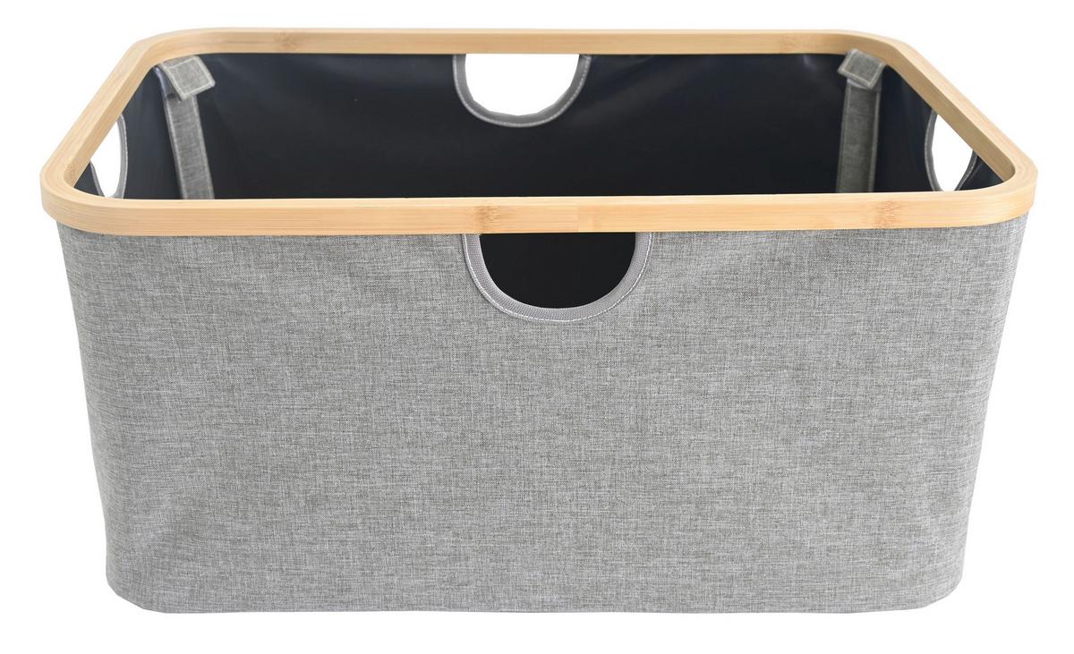 Wäschekorb Celine - Braun, KONVENTIONELL, Naturmaterialien/Kunststoff (54/37/26cm) - Luca Bessoni
