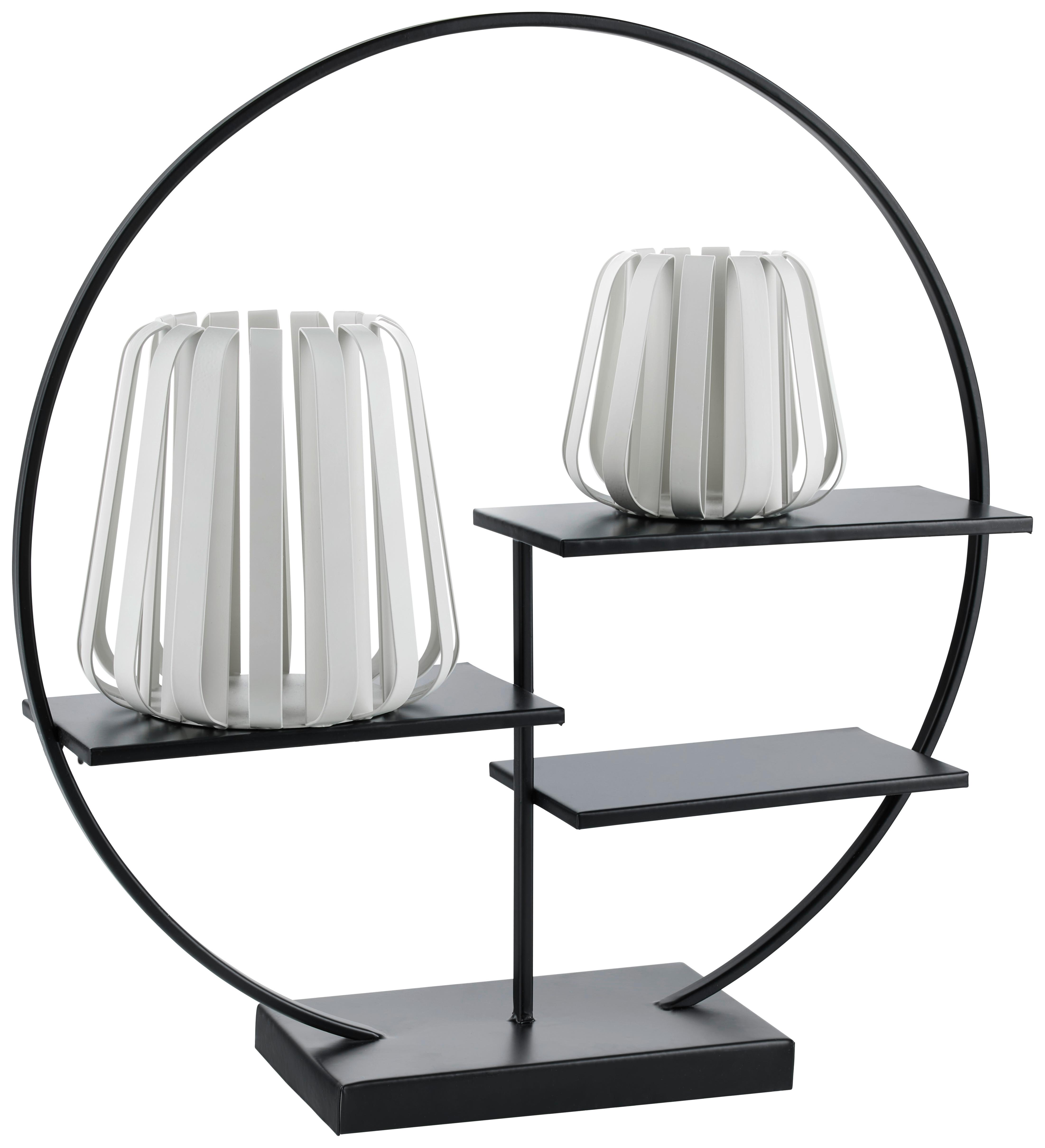 Dekorační stojan Ilona - černá/antracitová, Basics, keramika (43/44/11cm) - Modern Living