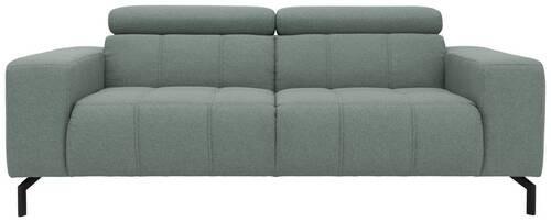 2-sitzer-sofa Cunelli Türkis Webstoff - Schwarz/Hellblau, Design, Textil (208/79/104cm) - MID.YOU