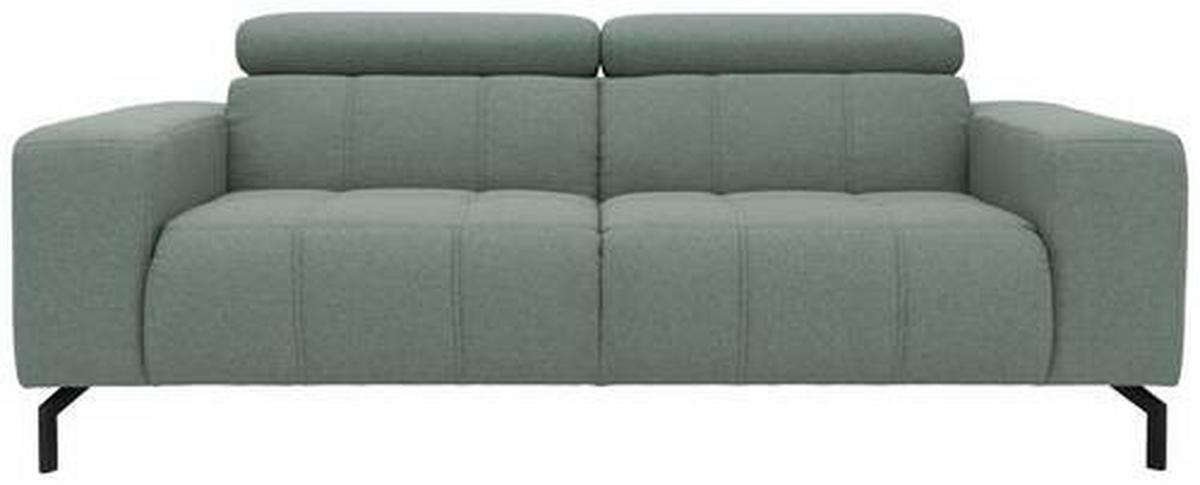 2-sitzer-sofa Cunelli Türkis Webstoff - Schwarz/Hellblau, Design, Textil (208/79/104cm) - MID.YOU