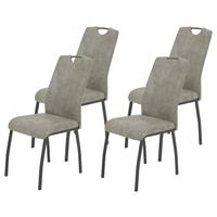 Stuhl-Set Elif II S Grau - Grau, MODERN, Textil/Metall (44/96/64cm) - MID.YOU