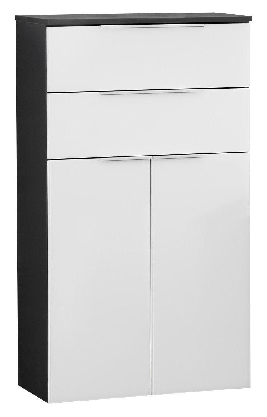 Midischrank Kara 61cm Anthrazit/Weiß Soft-Close