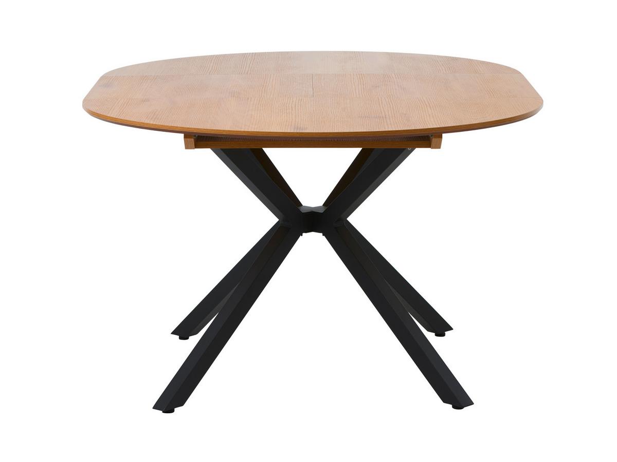 Esstisch Cesura Eichefarben, L: 120 Cm - Eichefarben/Schwarz, MODERN, Holzwerkstoff/Metall (120/120/75cm) - Livetastic