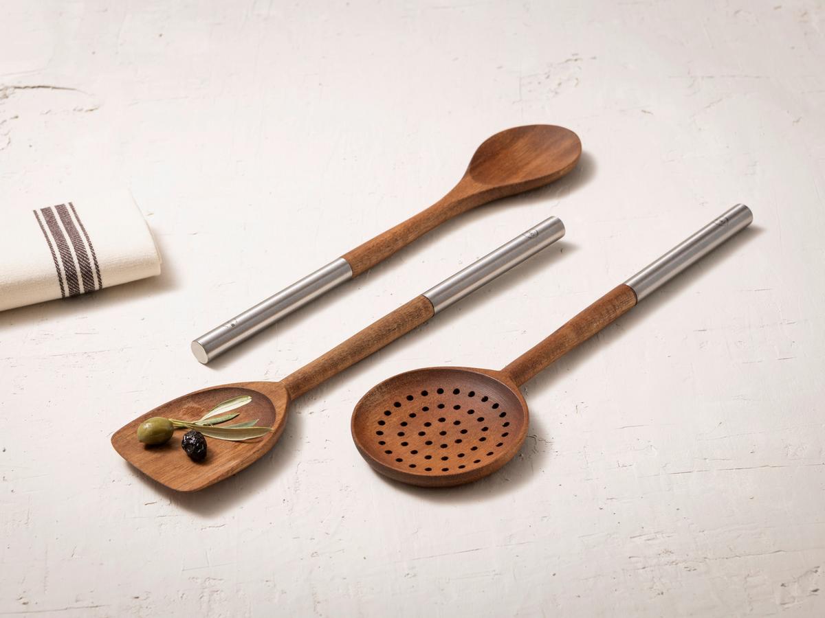 Küchenhelferset Kitchen Tool Akazie 3-teilig - Akaziefarben, Basics, Holz (36/20/2.8cm)