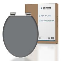 Wc-sitz Grau Mit Absenkautomatik B: 43,5 Cm - Grau, Basics, Holzwerkstoff (43,5/5,5/37,5cm) - Schütte