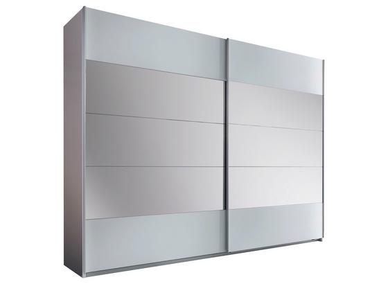 Schwebetürenschrank Penta 270cm Weiß + Spiegel - Weiß, MODERN, Glas/Holzwerkstoff (270/210/60cm) Schwebetürenschrank Penta 270cm Weiß + Spiegel - Weiß, MODERN, Glas/Holzwerkstoff (270/210/60cm)