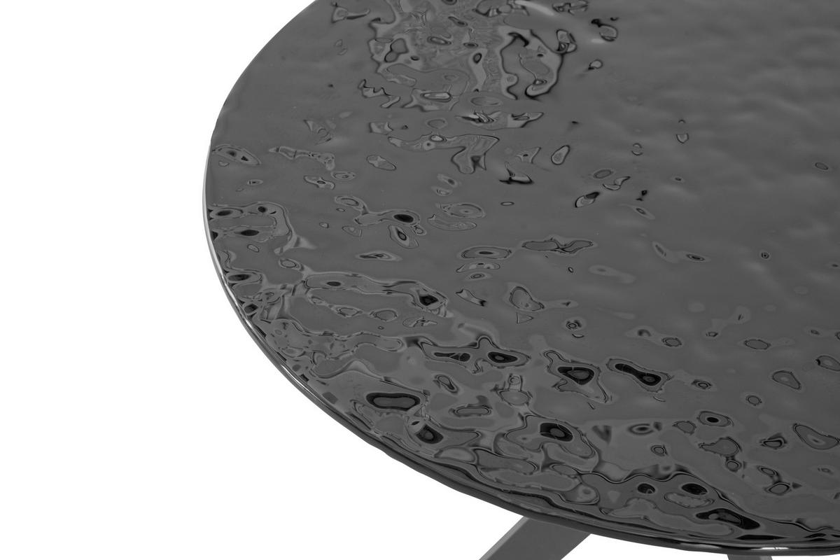 Sada stolíkov CONTI sklo bubble 70x38cm, 55x48cm - čierna, Modern, kov/sklo (70/55/38/48cm) - Mömax