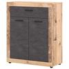 Kommode 88,9 cm Luna 2, Graphitfarben - Schwarz/Graphitfarben, Design, Holzwerkstoff/Kunststoff (88,9/107,7/40cm) - MID.YOU