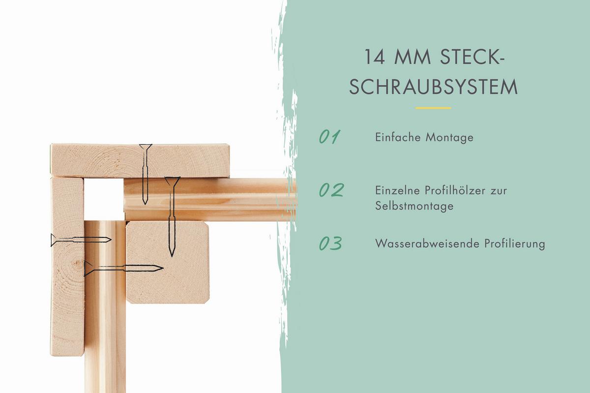 Gartenhaus Kappeln 2 39545 Kappeln 2 - Fichtefarben, Basics, Holz (182/122/220cm)