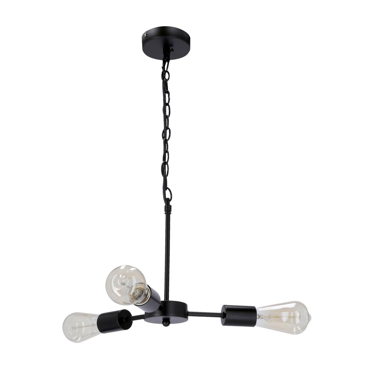 Pendelleuchte 33-09371 Sparta - Schwarz, Design, Metall (36/36/105cm)