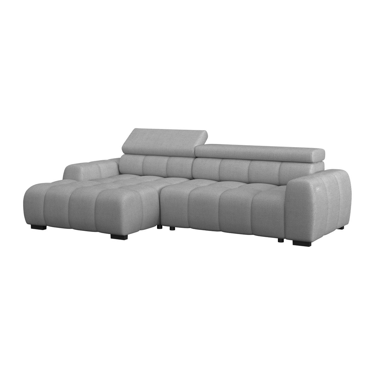 Ecksofa Fargo S Grau, B: 168cm - Schwarz/Grau, Trend, Textil (168/285cm)