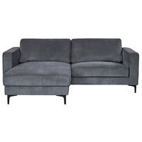 Ecksofa Atlanta dunkelgrau, 210x149cm - Dunkelgrau/Schwarz, Trend, Holz/Textil (210/149cm)