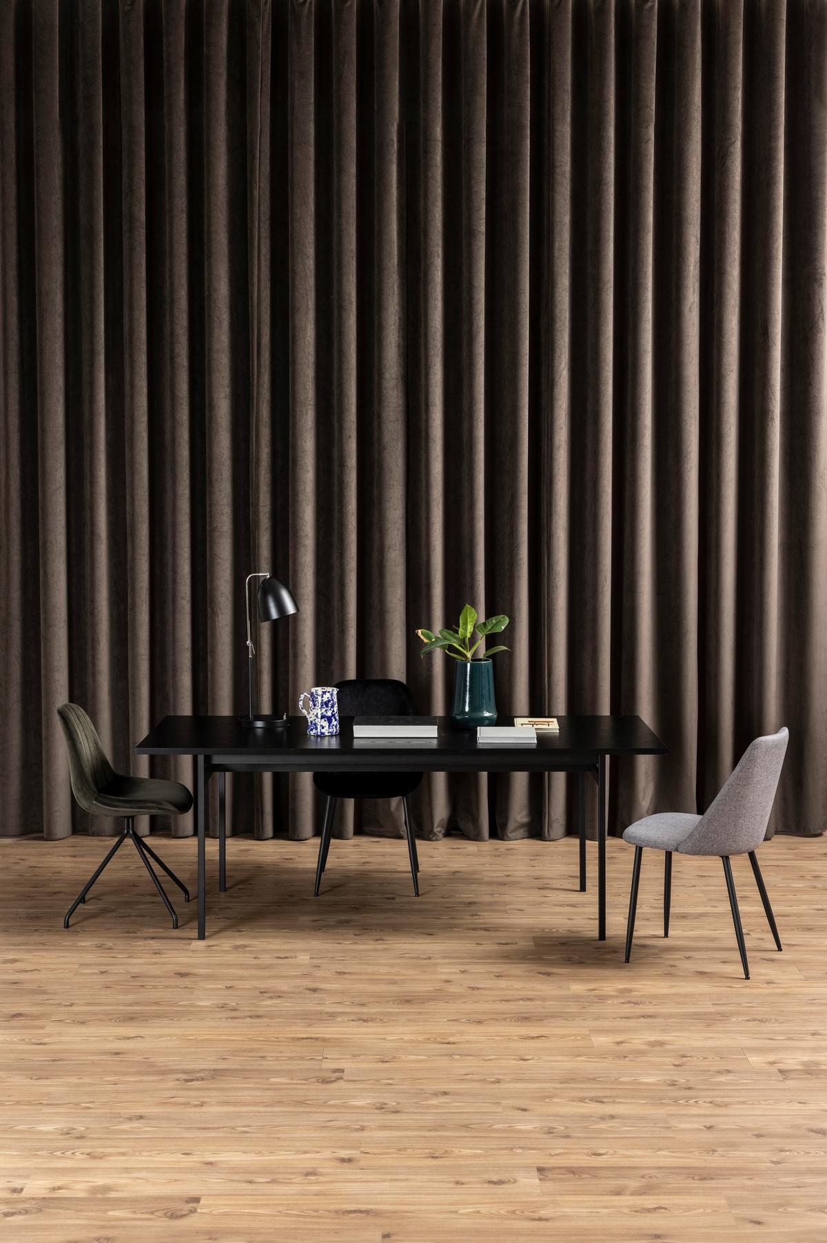 Jídelní stůl ANGUS 200x90 - černá, Konvenční, kov/kompozitní dřevo (200/74/90cm) - Lomoco