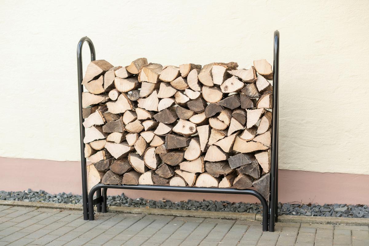 Kaminholzregal Kaminholzregal 126 Cm - Schwarz, Basics, Metall (25/118/126cm)