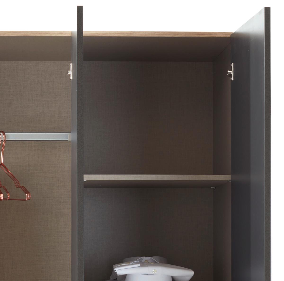 Nyílóajtós Szekrény Celle Extra 136/197 Cm - Artisan tölgy/sötétszürke, Design, faalapú anyag (136/197/54cm)