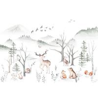 Fototapete Cozy Woods - Multicolor, Trend, Papier (400/280/1cm)