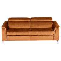 Schlafsofa Pafos Cognac B: 203 Cm - Chromfarben/Cognac, Design, Textil (203/77-98/103cm) - MID.YOU