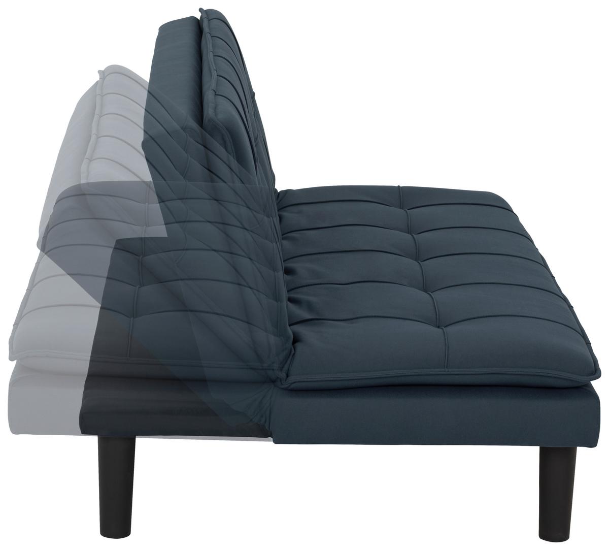 Schlafsofa Oslo - Blau/Schwarz, Basics, Textil (180/79/91cm) - P & B