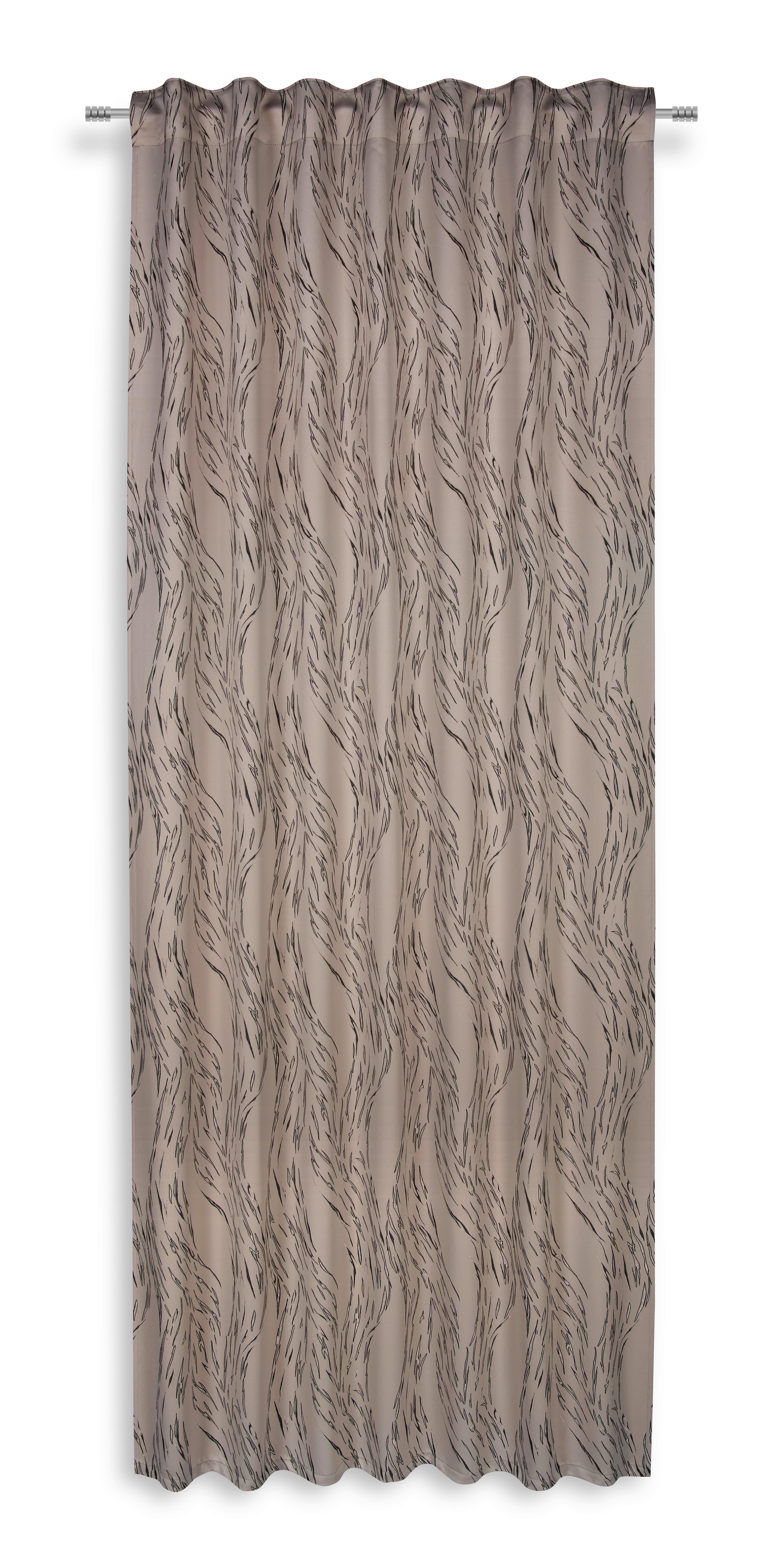 Vorhang mit Multifunktionsband Carina 140x245 cm Taupe - Taupe, MODERN, Textil (140/245cm) - Luca Bessoni